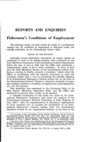 Fishermen's conditions of employment