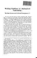 Working conditions in a rationalized undertaking: the Bata system and its social consequences. I