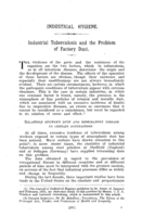 Industrial tuberculosis and the problem of factory dust