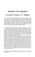 Vocational guidance in Belgium