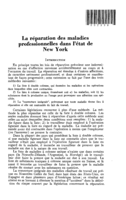 La réparation des maladies professionnelles dans l'état de New York