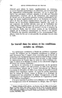 Le travail dans les mines et les conditions sociales en Afrique