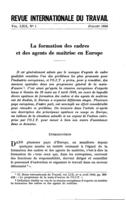 La formation des cadres et des agents de maîtrise en Europe