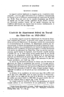 L'activité du département fédéral du Travail des Etats-Unis en 1923-1924