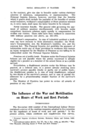 The influence of the war and mobilisation on hours of work and rest periods