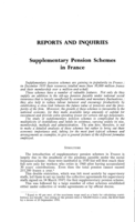 Supplementary pension schemes in France