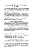 Le charbon professionnel en Allemagne en 1936