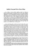 India's second five-year plan