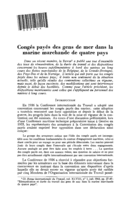 Congés payés des gens de mer dans la marine marchande de quatre pays