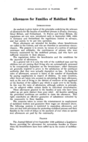 Allowances for families of mobilised men