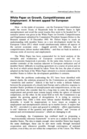White paper on growth, competitiveness and employment: a fervent appeal for European cohesion