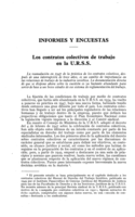 Los contratos colectivos de trabajo en la U.R.S.S.