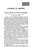 La durée effective du travail en Allemagne