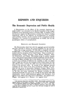 The economic depression and public health