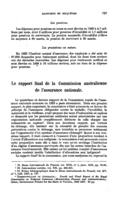 Le rapport final de la Commission australienne de l'assurance nationale