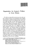 Organisation for seamen's welfare in Great Britain