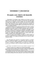 El empleo como objetivo del desarrollo económico