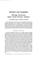 Old-age protection under social security schemes: a statistical study of selected countries
