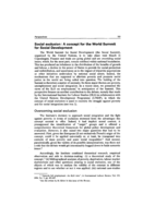 Social exclusion: a concept for the World Summit for Social Development