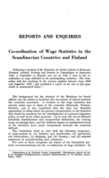 Co-ordination of wage statistics in the Scandinavian countries and Finland