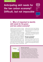 Anticipating skill needs for the low carbon economy?: Difficult, but not impossible