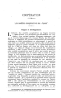 Les sociétés coopératives au Japon