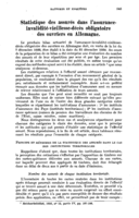 Statistique des assurés dans l'assurance invalidité-vieillesse-décès obligatoire des ouvriers en Allemagne