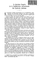 Le deuxième Congrès de la Confédération internationale des Syndicats chrétiens