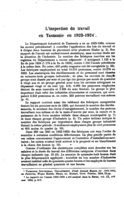 L'inspection du travail en Tasmanie en 1923-1924