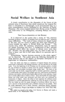 Social welfare in Southeast Asia