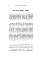 The cotton industry in Iran