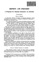 A proposal for national insurance in Australia