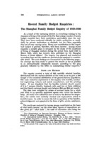 Recent family budget enquiries: the Shanghai family budget enquiry of 1929-1930