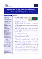 Measuring decent work in Bangladesh: the decent work country profile at a glance