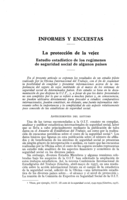 La protección de la vejez: estudio estadístico de los regímenes de seguridad social de algunos países