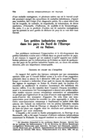 Les petites industries rurales dans les pays du Nord de l'Europe et en Suisse