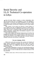 Social security and ILO technical cooperation in Libya