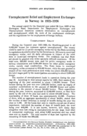 Unemployment relief and employment exchanges in Norway in 1925-1926