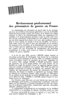 Reclassement professionnel des prisonniers de guerre en France