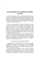 Los instrumentos de la política del empleo en Suiza