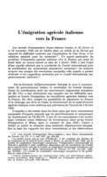L'émigration agricole italienne vers la France