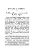 Medidas nacionales e internacionales de pleno empleo