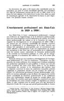 L'enseignement professionnel aux Etats-Unis de 1928 à 1930