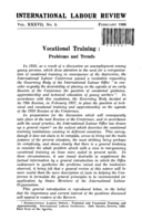 Vocational training: problems and trends