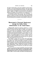 Measurement of increased employment through the public works administration in the United State