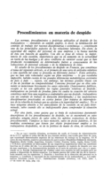 Procedimientos en materia de despido