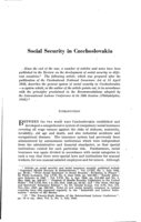 Social security in Czechoslovakia