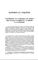 Coordination des statistiques de salaires dans les pays scandinaves, en Islande et en Finlande
