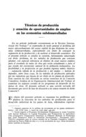 Técnicas de producción y creación de oportunidades de empleo en las economías subdesarrolladas