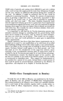 Middle-class unemployment in Bombay